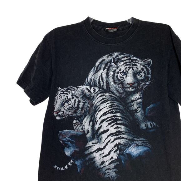 Snow Tiger Graphic Tee Shirt Size Medium Hot Rock - Picture 2 of 4